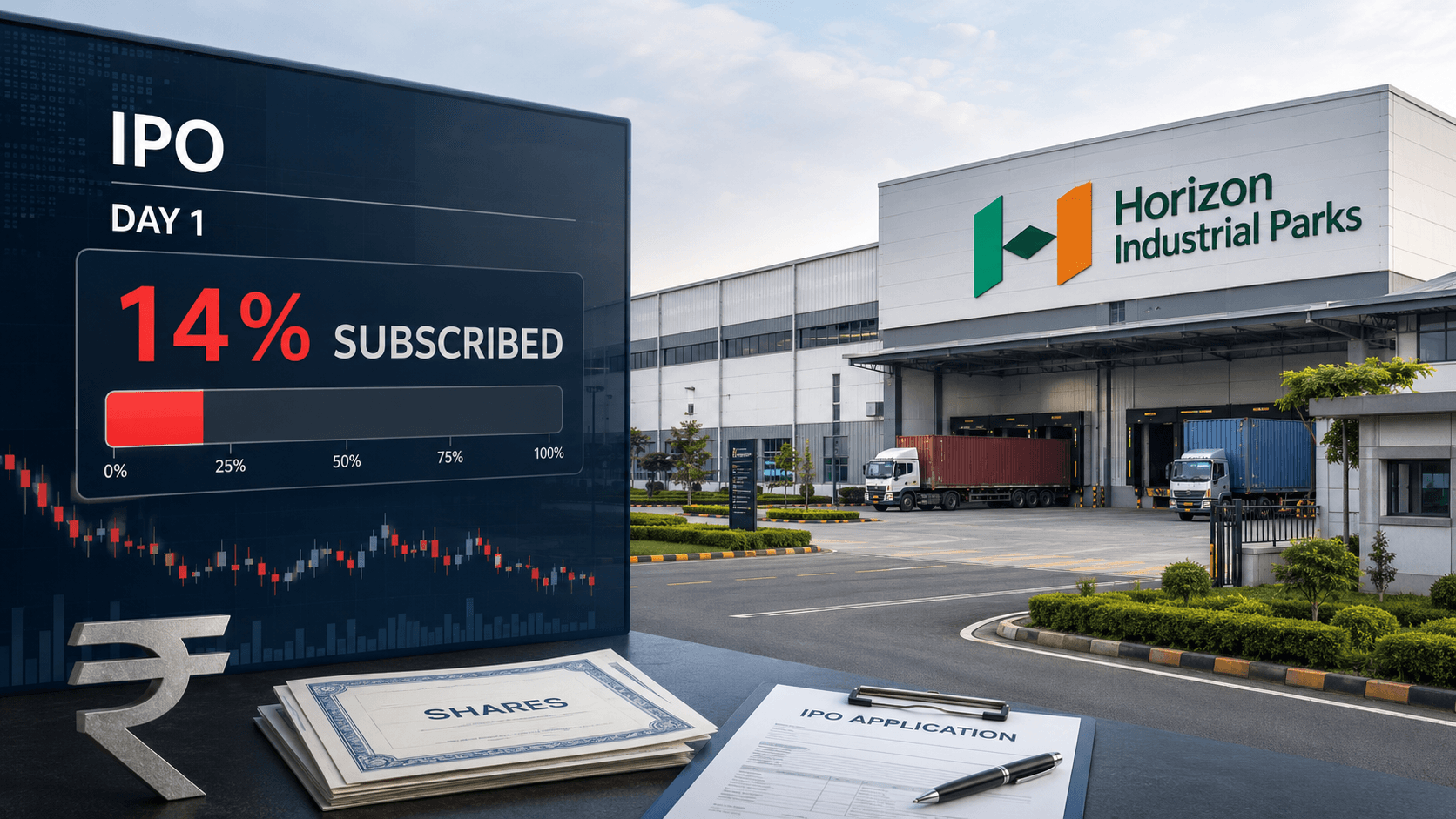 Horizon Industrial Parks IPOને Day 1 પર ઠંડો પ્રતિસાદ, માત્ર 14% Subscription